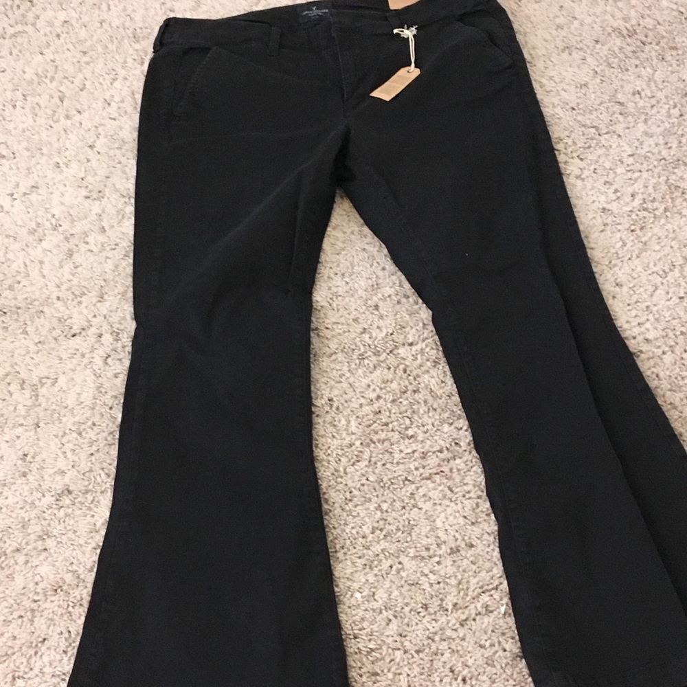 American Eagle Black Artist Flare Pants 12S